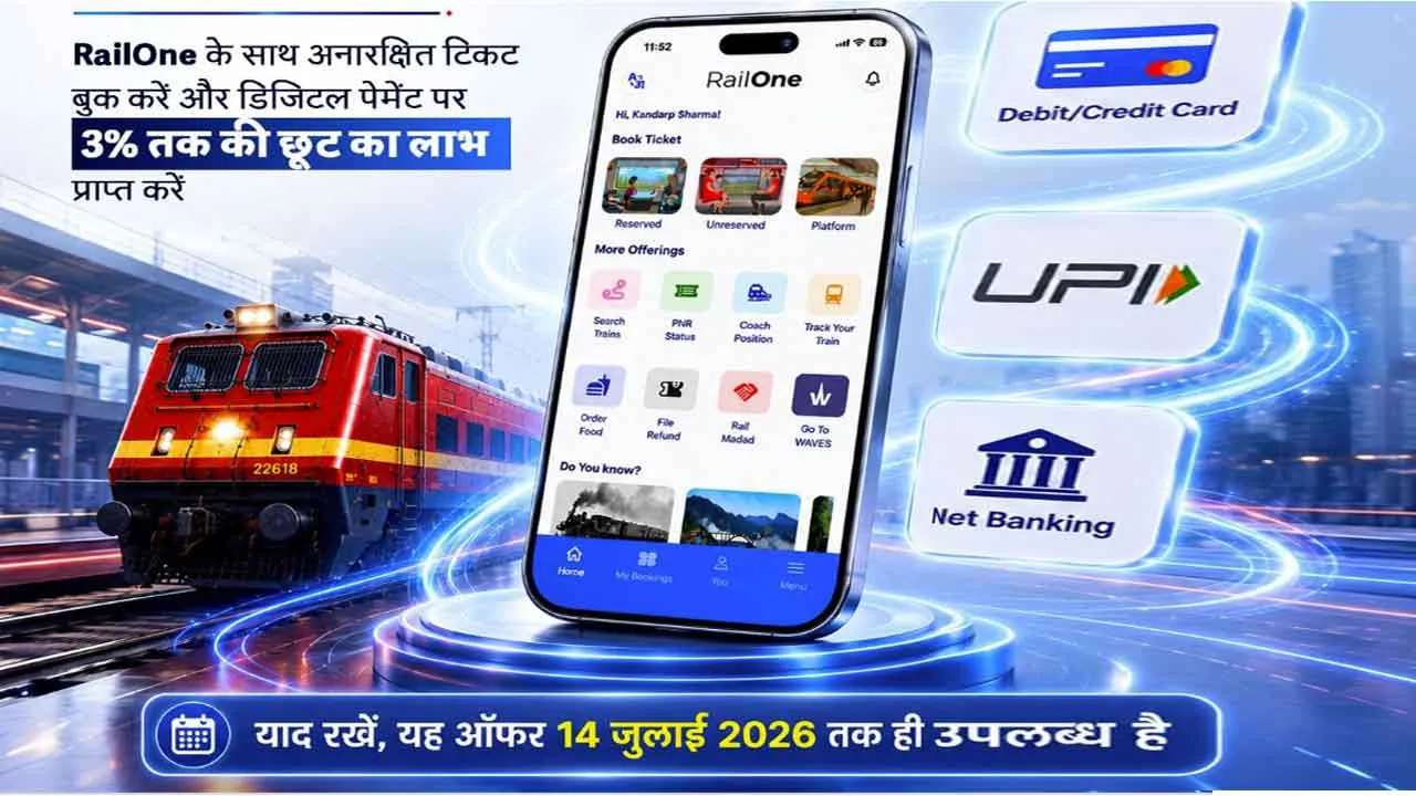 Rajasthan Railway News: रेल यात्रा के लिए ‘रेलवन ऐप’ बना एकीकृत डिजिटल मंच 