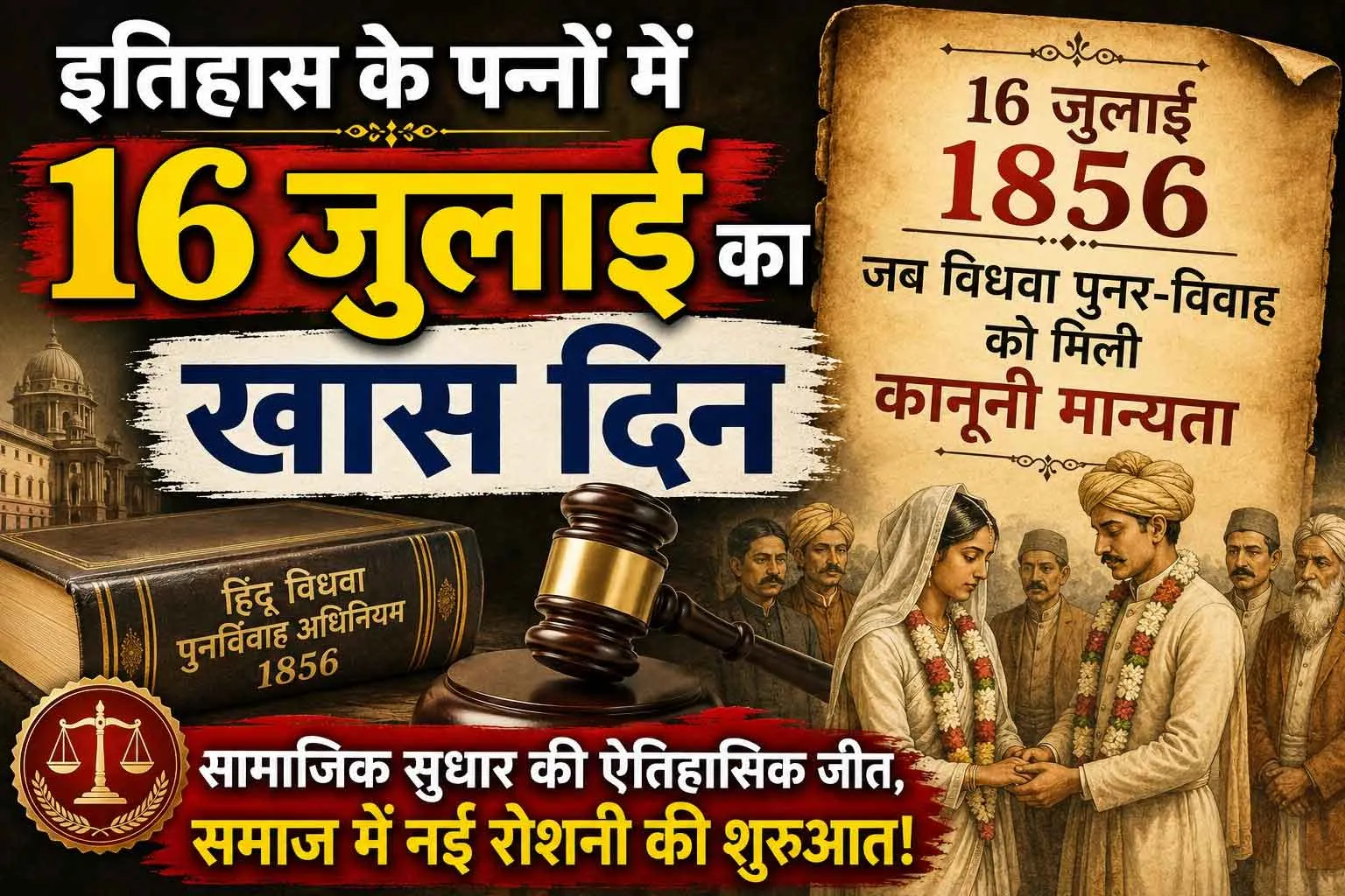 Widow Remarriage Act: 16 जुलाई स्पेशल, जब विधवा पुनर्विवाह अधिनियम ने बदली समाज की सोच