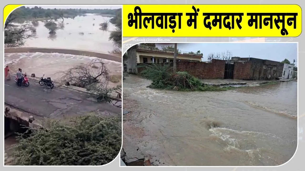 Bhilwara Rain: 35 साल बाद फूटा आस पहाड़ का झरना, किसानों के चेहरे खिले
