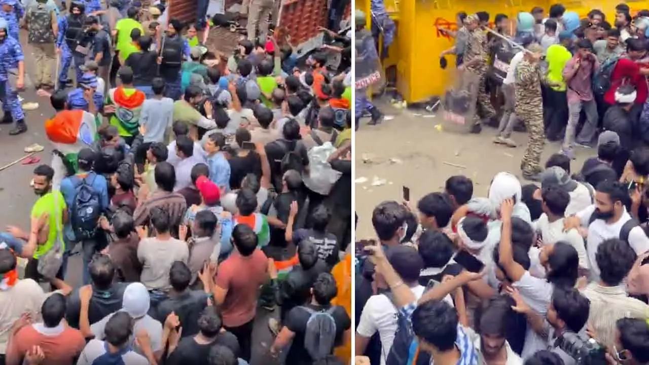 संसद चलो' मार्च पर सियासी संग्राम तेज, छात्र प्रदर्शन को लेकर भाजपा-कांग्रेस आमने-सामने