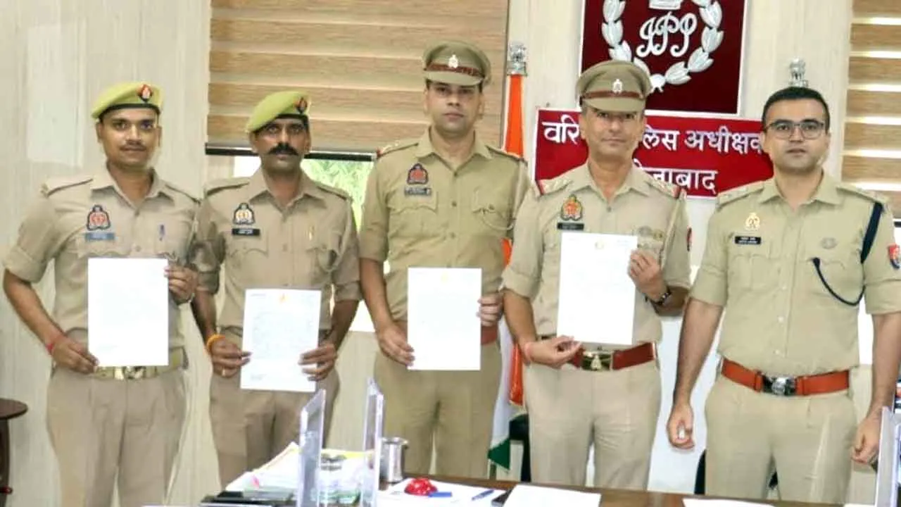 आरव हत्याकांड में अच्छी पैरवी करने वाले थाना प्रभारी समेत 4 पुलिसकर्मी सम्मानित 