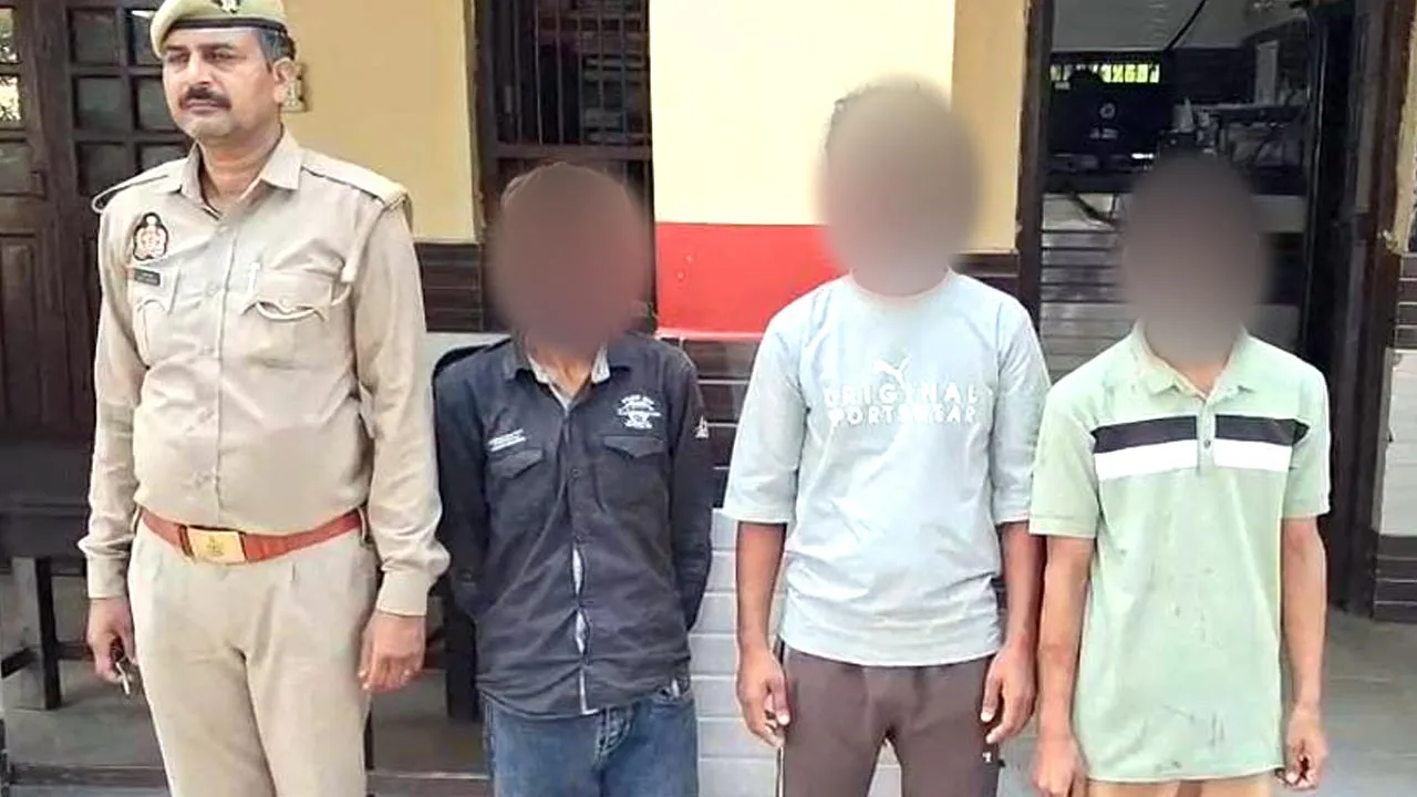 घर में घुसकर मारपीट करने के आरोपी तीन सगे भाई गिरफ्तार, जेल रवाना