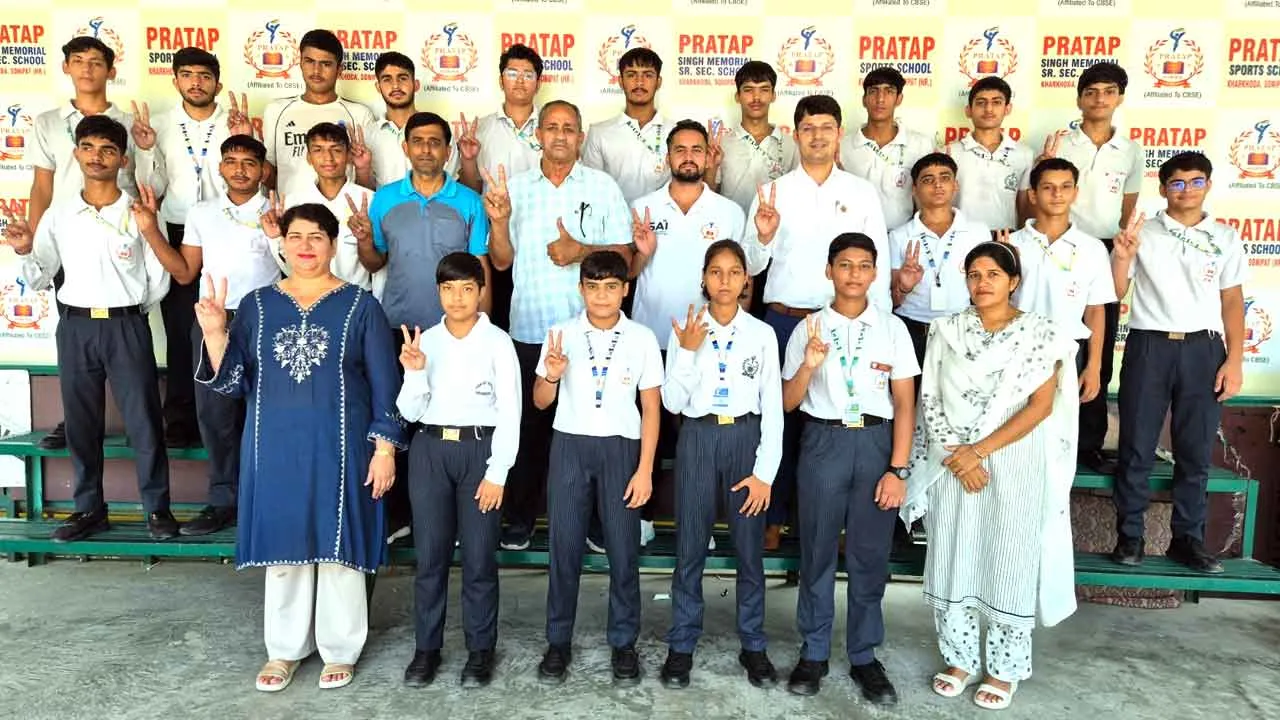 जिला स्कूली वुशु चैंपियनशिप में प्रताप स्कूल के खिलाड़ियों  ने जीते 27 पदक