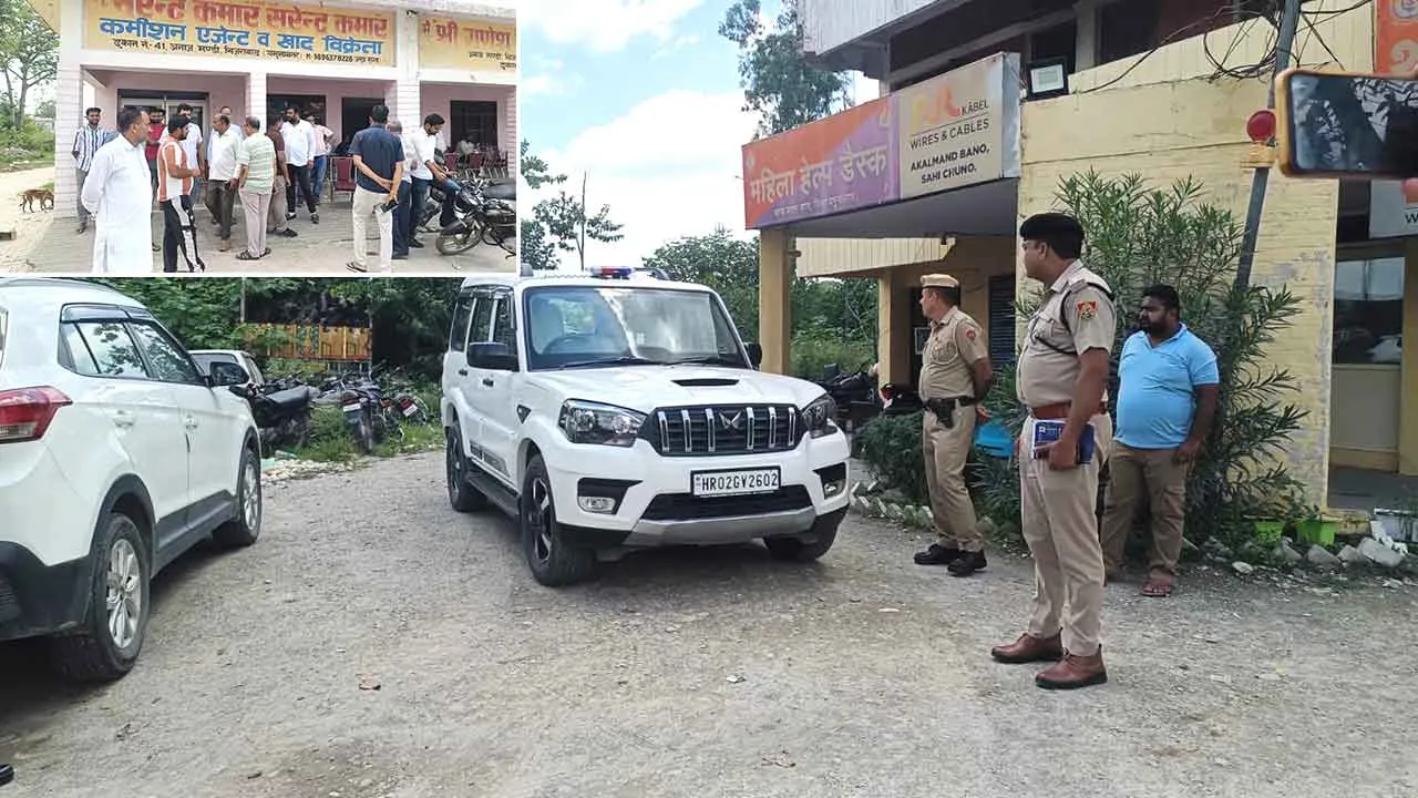 प्रताप नगर में प्लाट के कब्जे को लेकर हुआ झगड़े में अनाज मंडी प्रताप नगर में हुई पंचायत शुक्रवार तक का दिया समय