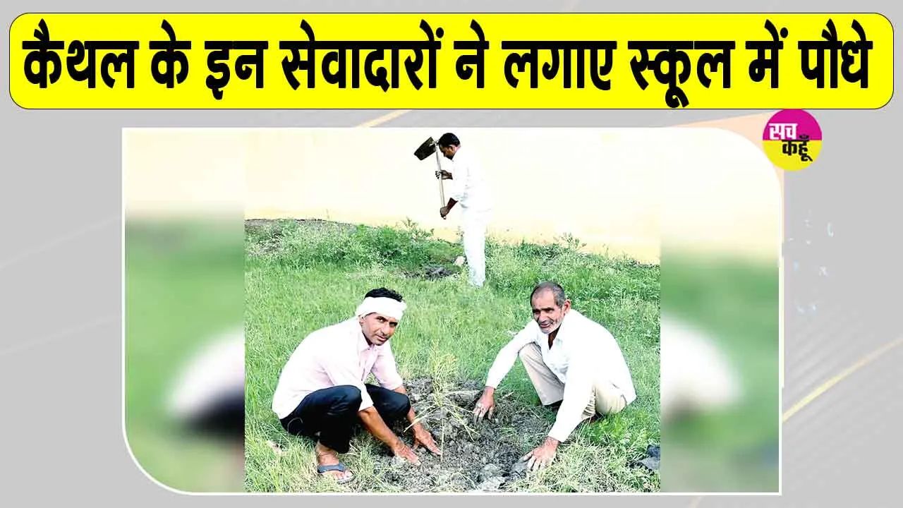 Kaithal News: डेरा सच्चा सौदा कैथल के श्रद्धालुओं ने राजकीय विद्यालय में पौधरोपण कर पर्यावरण संरक्षण को दिया बल