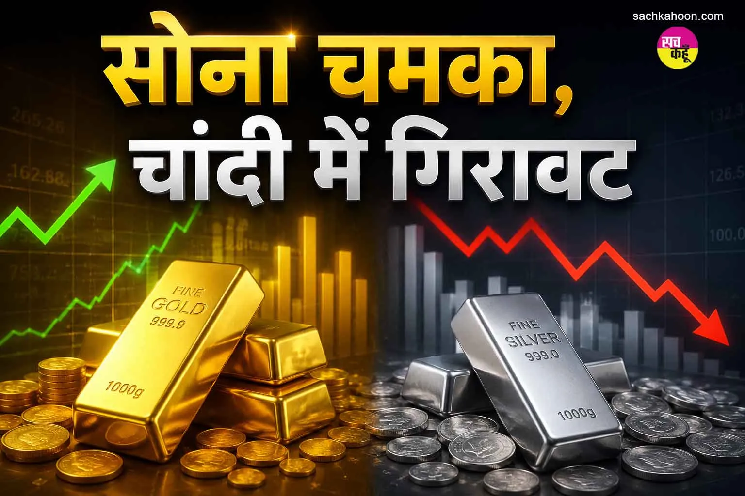 Gold-Silver Price Today: सोना चमका, चांदी में गिरावट; जानें आज के ताजा भाव और आगे का रुख