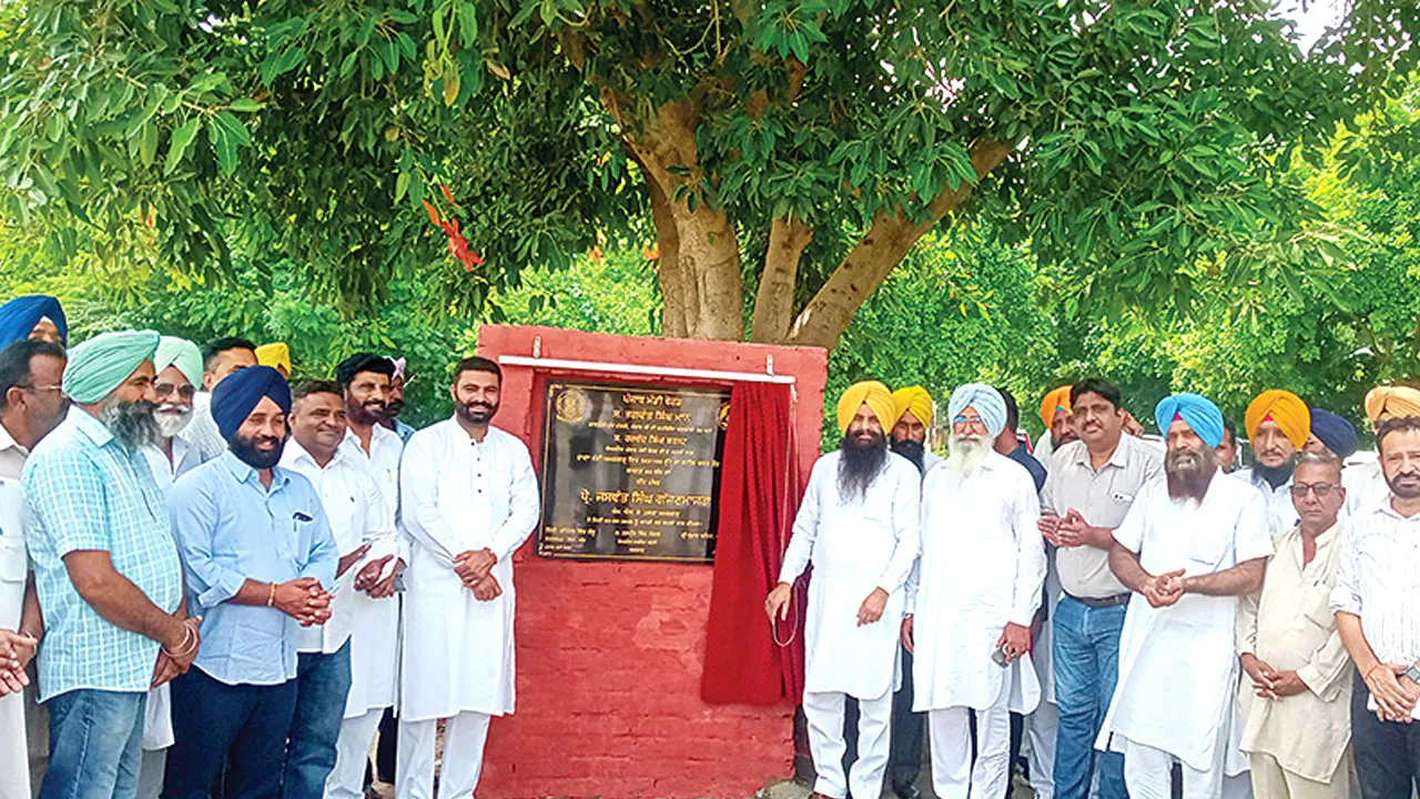 विधायक गज्जण माजरा ने 40 लाख की लागत से बनने वाले स्टील शेड का किया उद्घाटन 