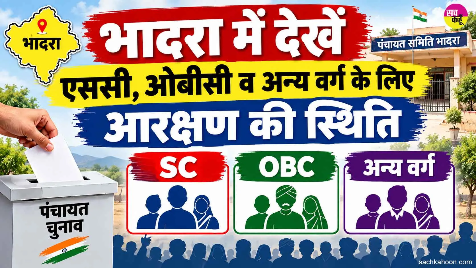 Bhadra Reservation List: भादरा में एससी, ओबीसी, सामान्य महिला व सामान्य वर्ग के लिए आरक्षण की स्थिति