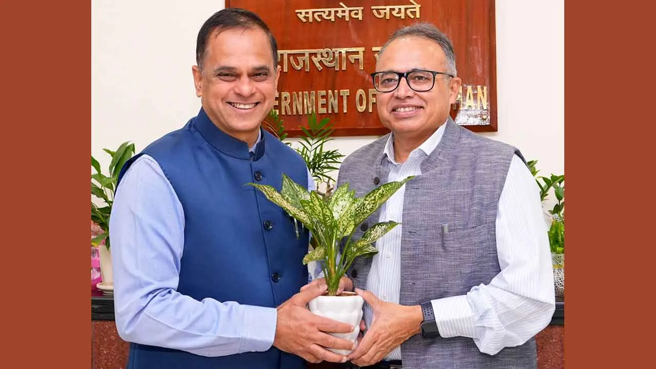 मुख्य सचिव से पुलिस महानिदेशक राजस्थान की शिष्टाचार भेंट