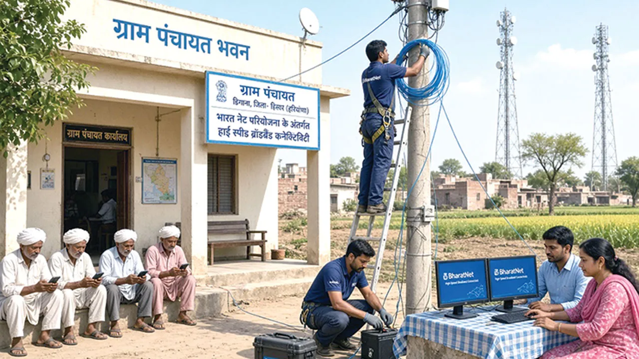 Haryana Panchayats: भारतनेट से जुड़ीं हरियाणा की 5,154 ग्राम पंचायतें, अब 1068 पंचायतों की बारी