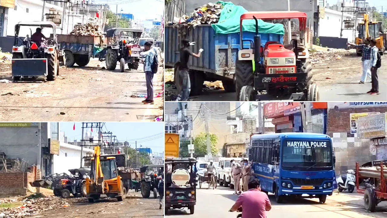Sanitation Workers' Strike: कैथल में पुलिस पहरे में उठाया कचरा, सफाई कर्मचारियों की हड़ताल जारी 