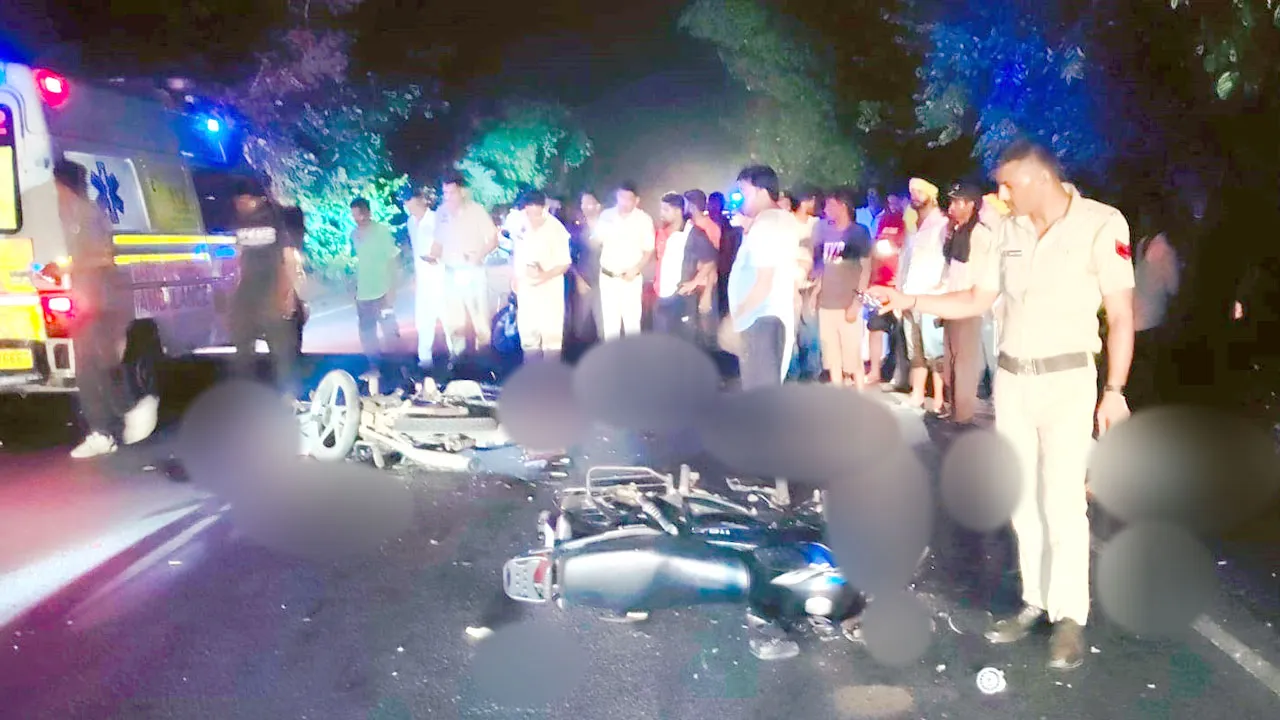 बरवाला जींद रोड पर भीषण हादसा, दो बाइकों की टक्कर में 3 युवकों की मौत