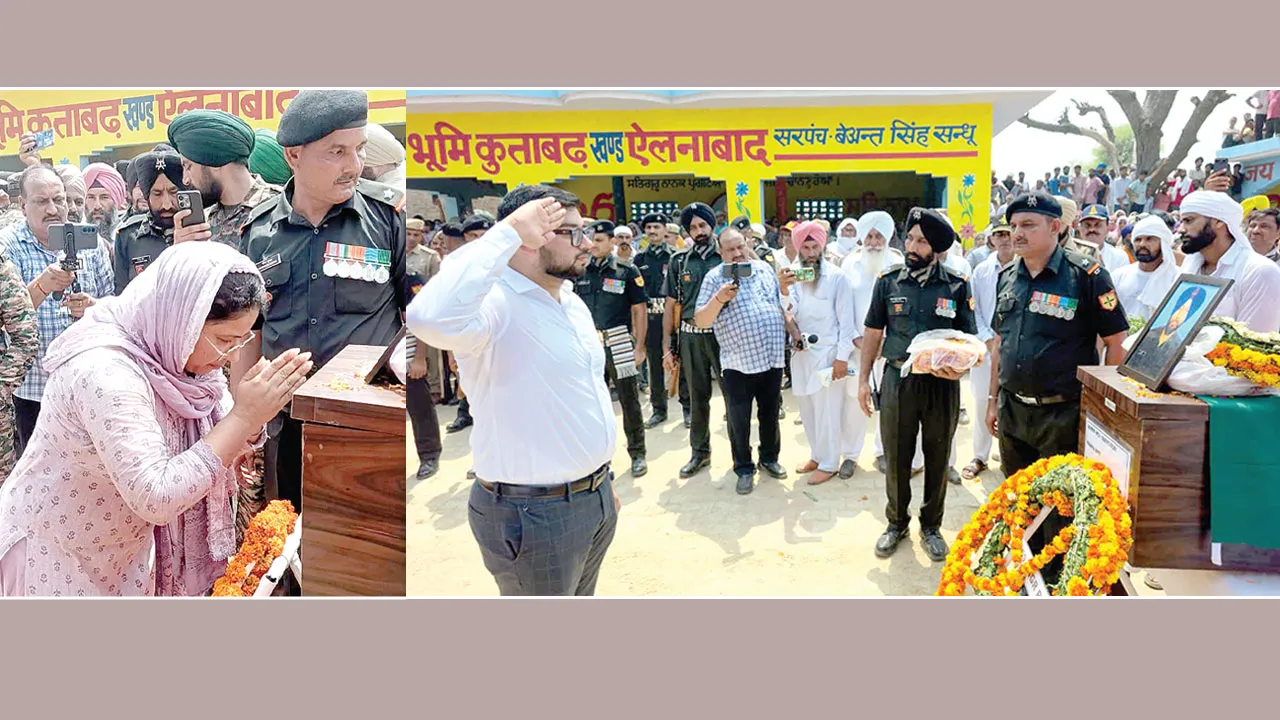 पांच साल के बेटे ने दी शहीद सुखचैन सिंह को मुखाग्नि, नम आंखों से ग्रामीणों ने दी अंतिम विदाई