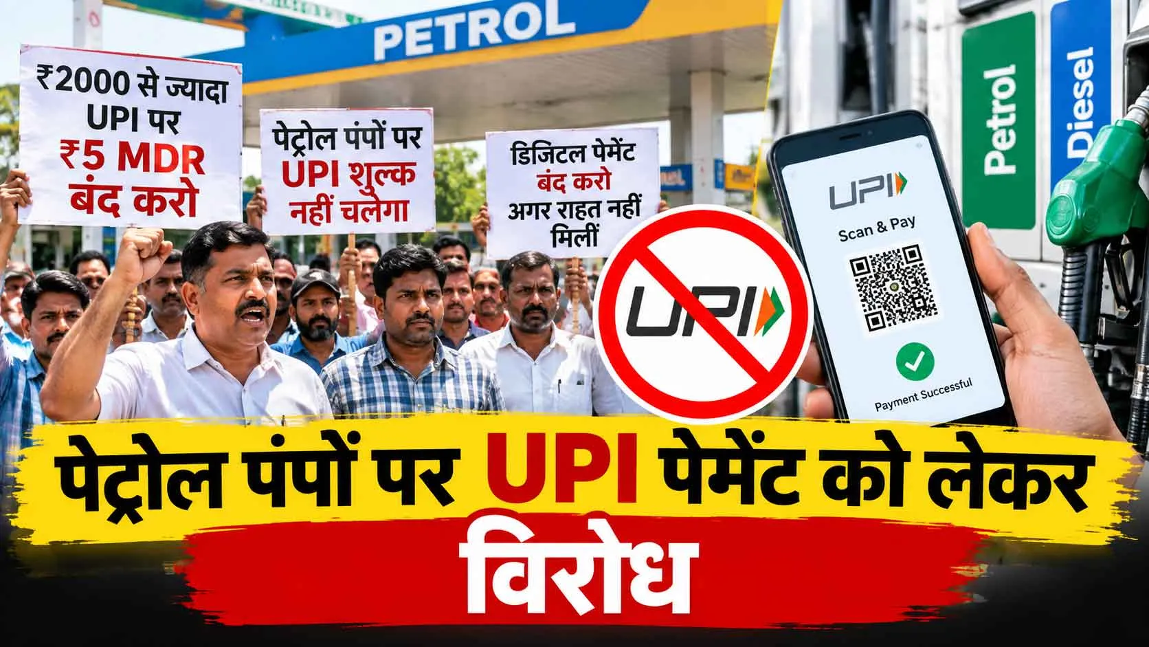 UPI Charge News: पेट्रोल-पंपों पर यूपीआई ट्रांजेक्शन पर 5 रुपए चार्ज का विरोध