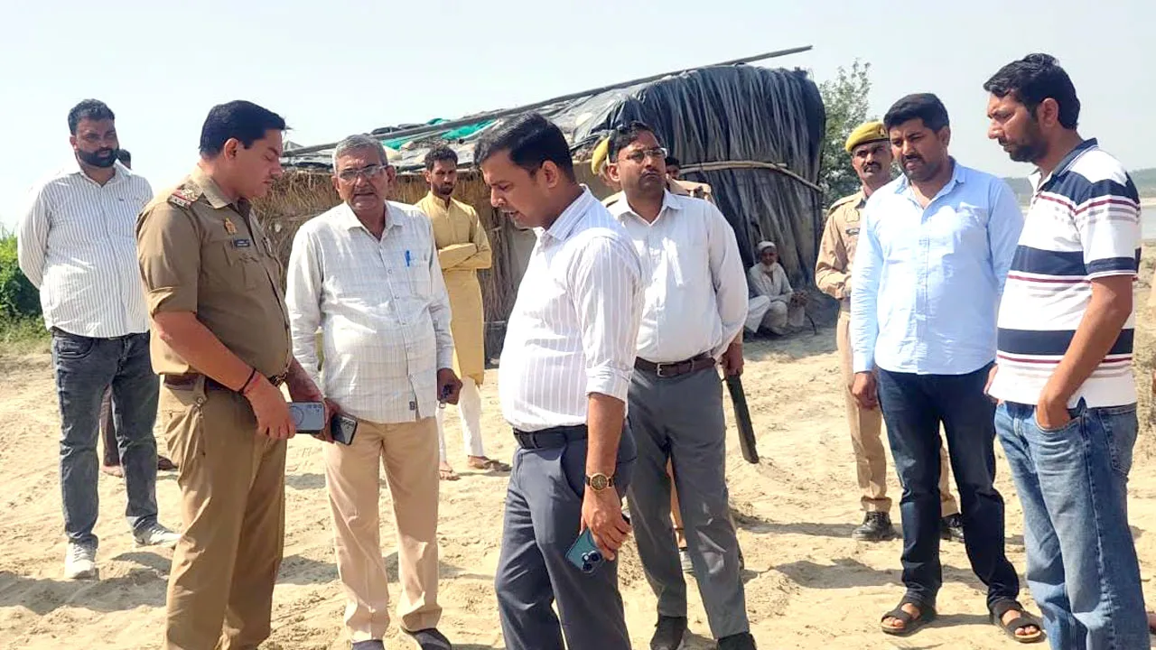 मंडावर खनन प्वाइंट पर प्रशासन की छापेमारी, मौके पर नहीं मिला खनन