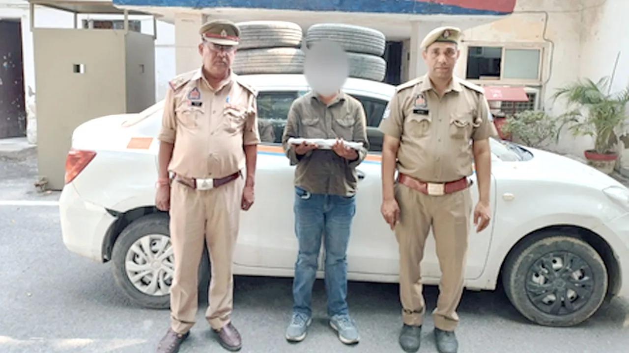 कार से टायर चोरी करने वाला आरोपी गिरफ्तार, चार टायर और लैपटॉप बरामद