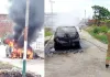 Car Catches Fire: सम्भलहेडा में सीएनजी कार में लगी भीषण आग, पुलिस की तत्परता से बड़ा हादसा टला