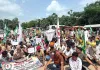 आदर्श स्कूल के कर्मियों ने दिड़बा में किया विशाल रोष प्रदर्शन