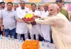 डिंगर माजरा पहुंचे लेबरफेड चेयरमैन देवेंद्र पांचाल, कांग्रेस पर साधा निशाना