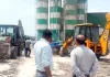 अवैध आरएमसी प्लांट पर चला निगम का बुलडोजर