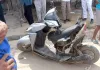 स्कॉर्पियो और स्कूटी की टक्कर में दंपति घायल, निजी अस्पताल में भर्ती