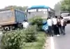 गुरुग्राम-फरीदाबाद रोड पर बेकाबू हो डिवाइडर पर चढ़ी बस