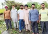 डेरा श्रद्धालुओं ने तेज बारिश से सड़क पर गिरे पेड़ों को हटाया