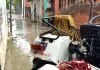 जगनपुर में बारिश के पानी से जलभराव, पंपिंग सेट से कराई गई निकासी