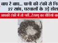 बाप रे बाप... पानी की टंकी से निकले 27 सांप, घरवालों के उड़े होश, कहीं आपकी टंकी में तो नहीं...