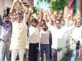 जगनपुर के मुख्य मार्ग पर जलभराव-कीचड़ से ग्रामीण परेशान, प्रदर्शन
