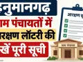Hanumangarh Panchayat Reservation: ग्राम पंचायतों में सरपंच-वार्ड पंच आरक्षण की तस्वीर साफ, देखें पूरी सूची