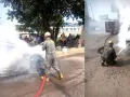 Ghaziabad Car Fire: साहिबाबाद सब्जी मंडी के पास टाटा नेक्सॉन कार में लगी आग