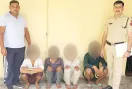 निर्माणाधीन मकान से सरिया चोरी के चार आरोपी गिरफ्तार, कैंटर भी बरामद