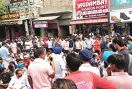 ग्रामीणों ने लगाया धरना, बेवजह चालान और अभद्र व्यवहार के लगाए आरोप