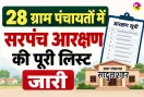 Sadulshahar Sarpanch Reservation List: सादुलशहर में सरपंच पदों के आरक्षण की सूची जारी, देखें 28 ग्राम पंचायतों का पूरा ब्योरा