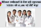 NEET UG 2026: मेडिकल उम्मीदवारों के लिए बड़ी खुशखबरी, MBBS की 13,186 नई सीटें मंजूर; जानें किस राज्य को कितना फायदा