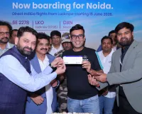 182 यात्रियों के साथ लखनऊ और नोएडा के बीच पहली सीधी सफल उड़ान