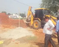 कैराना में बाज नही आ रहे कॉलोनाइजर, अनाधिकृत कॉलोनी पर चला एमडीए का बुलडोजर