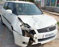 करणी चौक के पास गोवंश से टकराई कार, बड़ा हादसा टला 