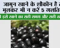 Mistakes While Eating Jamun: जामुन खाने के शौकीन है तो भूलकर भी न करें ये गलतियां, जानिये इसे खाने का सही समय और सही तरीका 