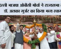 दिल्ली भाजपा ओबीसी मोर्चा ने राज्यसभा सांसद डॉ. अलका गुर्जर का किया भव्य स्वागत, आत्मनिर्भर भारत की उपलब्धियां गिनाईं