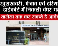 खुशखबरी, पंजाब एवं हरियाणा हाईकोर्ट में निकली बंपर भर्ती, इस तारीख तक कर सकते है आवेदन 