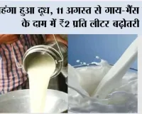 Milk Price Hike: महंगा हुआ दूध, 11 अगस्त से गाय-भैंस के दूध के दाम में ₹2 प्रति लीटर बढ़ोतरी