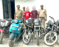 चोरी की नौ बाइक-स्कूटी के साथ दो शातिर स्नैचर गिरफ्तार