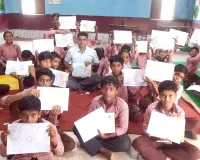'मेरे सपनों का भारत' चित्रकला प्रतियोगिता में शिवानी और परी ने मारी बाजी