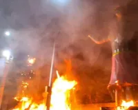 Ravan Dahan: कैराना में धू-धूकर जले रावण, मेघनाद और कुंभकर्ण के पुतले