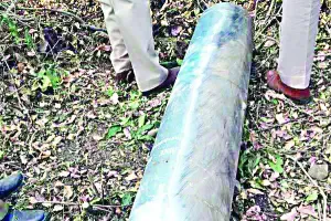 बेरवाला के पास मिला 6 फीट, 5 क्विंटल वजनी जिंदा मिसाईल बम
