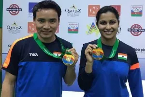 जीतू और हीना ने जीता मिश्रित टीम गोल्ड