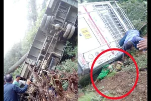तेज रफ़्तार का कहर, खाई में गिरी बस, पांच की मौत
