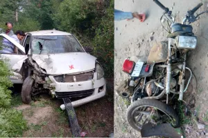 कार की टक्कर से बाईक सवार की मौत